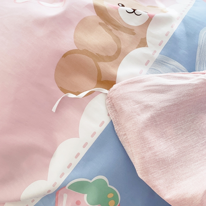 91家纺网 家纺一手货源 找家纺 怡家居 2022春季新款全棉四件套 小欢喜