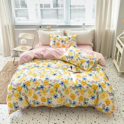 怡家居 2022春季新款全棉四件套 幸运花