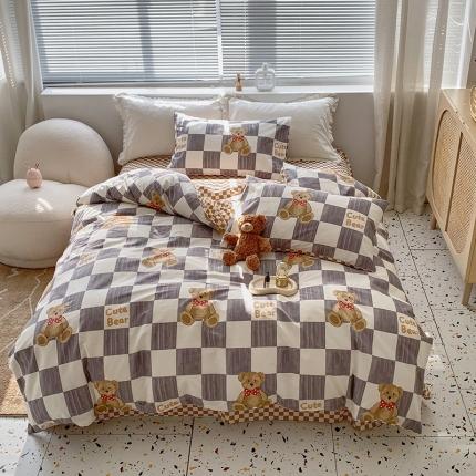 91家纺网 家纺一手货源 找家纺 怡家居 2022春季新款全棉四件套 贝贝熊