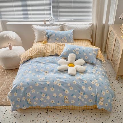 91家纺网 家纺一手货源 找家纺 怡家居 2022春季新款全棉四件套 甜心