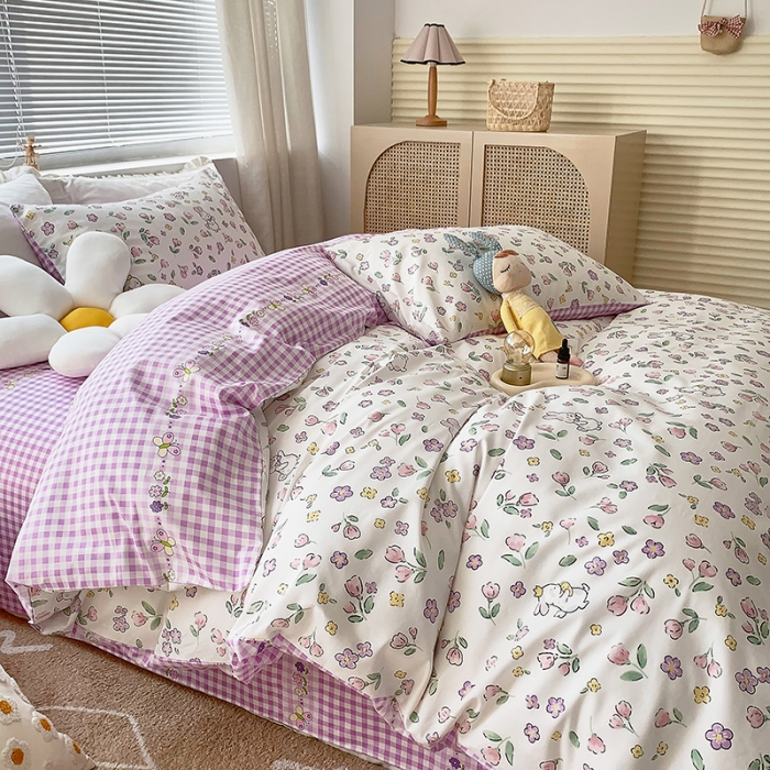 91家纺网 家纺一手货源 找家纺 怡家居 2022春季新款全棉四件套 安迪