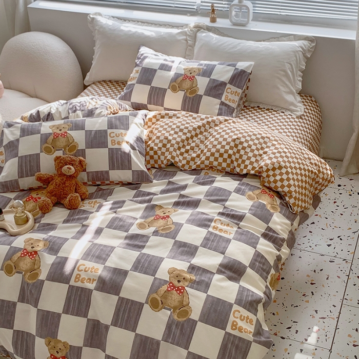 91家纺网 家纺一手货源 找家纺 怡家居 2022春季新款全棉四件套 贝贝熊