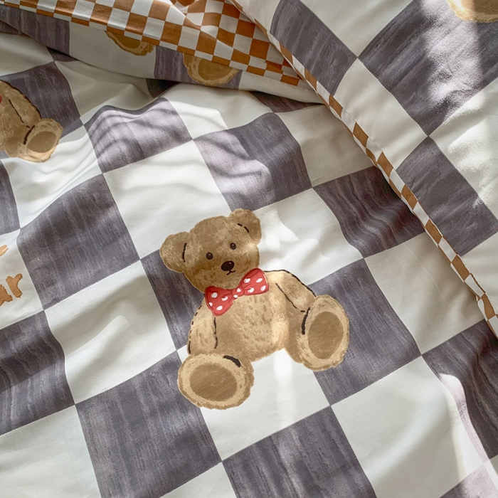 91家纺网 家纺一手货源 找家纺 怡家居 2022春季新款全棉四件套 贝贝熊