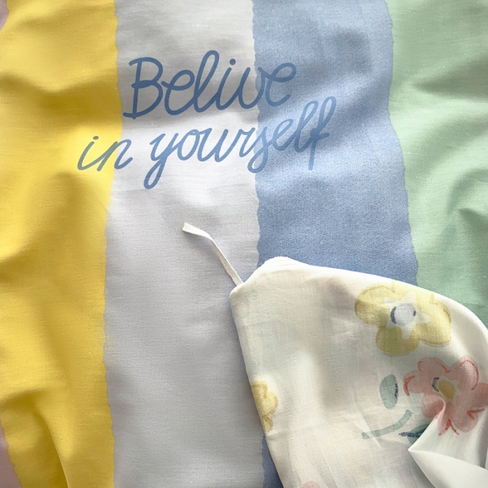 91家纺网 家纺一手货源 找家纺 怡家居 2022春季新款全棉四件套 彩虹冰激凌