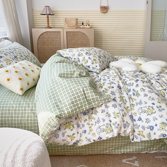 91家纺网 家纺一手货源 找家纺 怡家居 2022春季新款全棉四件套 静待