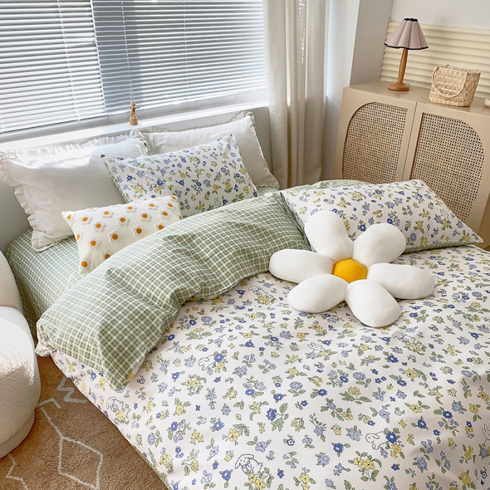 91家纺网 家纺一手货源 找家纺 怡家居 2022春季新款全棉四件套 静待