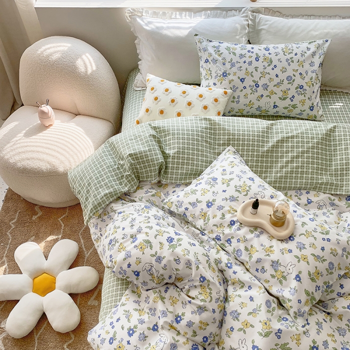 91家纺网 家纺一手货源 找家纺 怡家居 2022春季新款全棉四件套 静待