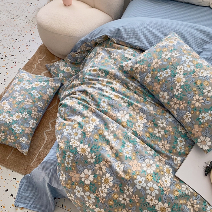 91家纺网 家纺一手货源 找家纺 怡家居 2022春季新款全棉四件套 拉菲