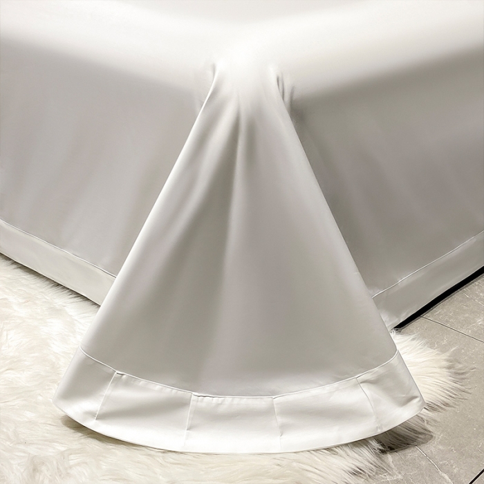 91家纺网 家纺一手货源 找家纺 魅都 100阿克苏长绒棉刺绣轻奢风四件套 铂金爱马 椰奶白