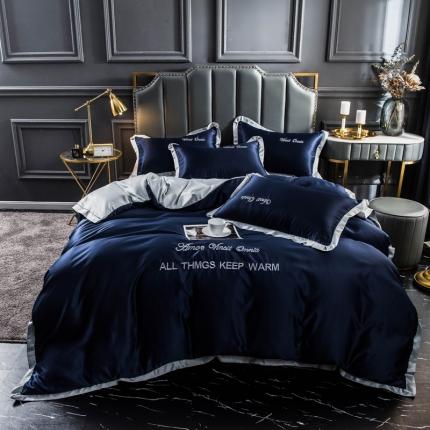 91家纺网 家纺一手货源 找家纺 (总)欧冠 2022新款水洗真丝盛夏系列四件套