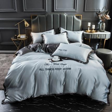 91家纺网 家纺一手货源 找家纺 (总)欧冠 2022新款水洗真丝盛夏系列四件套