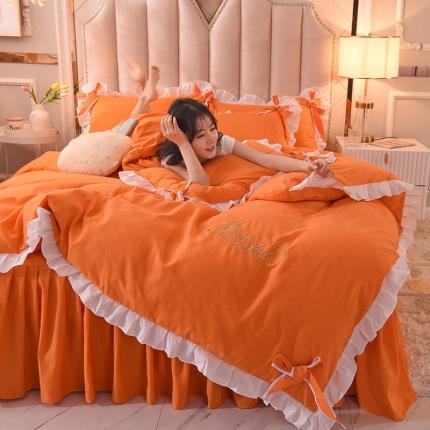 91家纺网 家纺一手货源 找家纺 (总)欧冠 2022新款潮系列爱巢款床裙款刺绣四件套