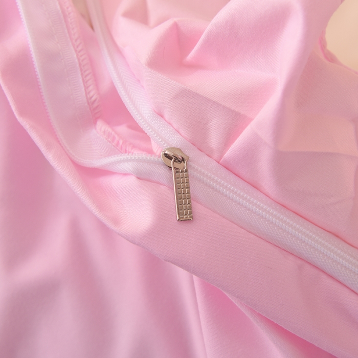 91家纺网 家纺一手货源 找家纺 欧冠 2022新款潮系列爱巢款床裙款刺绣四件套 粉白