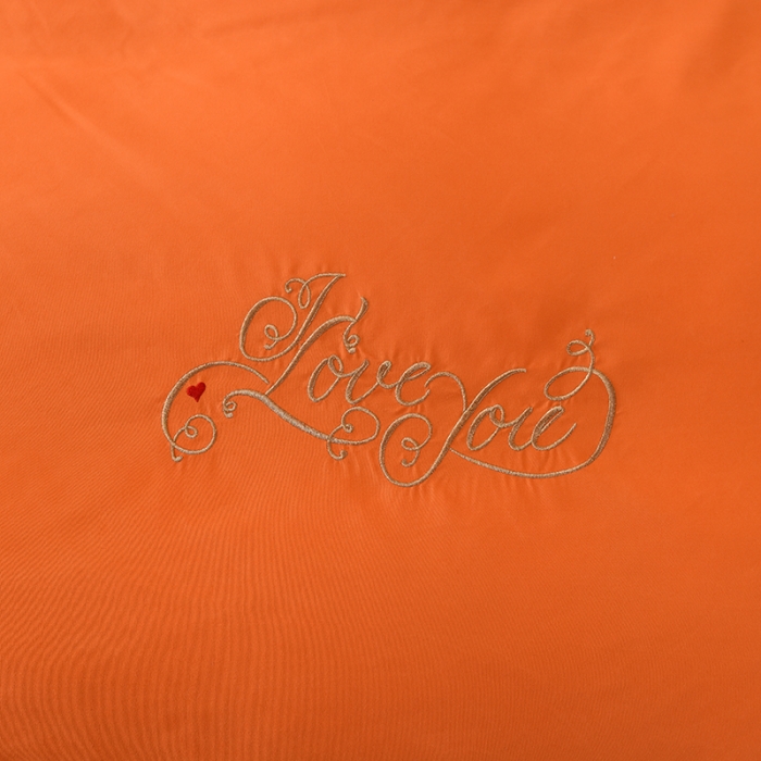 91家纺网 家纺一手货源 找家纺 欧冠 2022新款潮系列爱巢款床裙款刺绣四件套 蜜橙