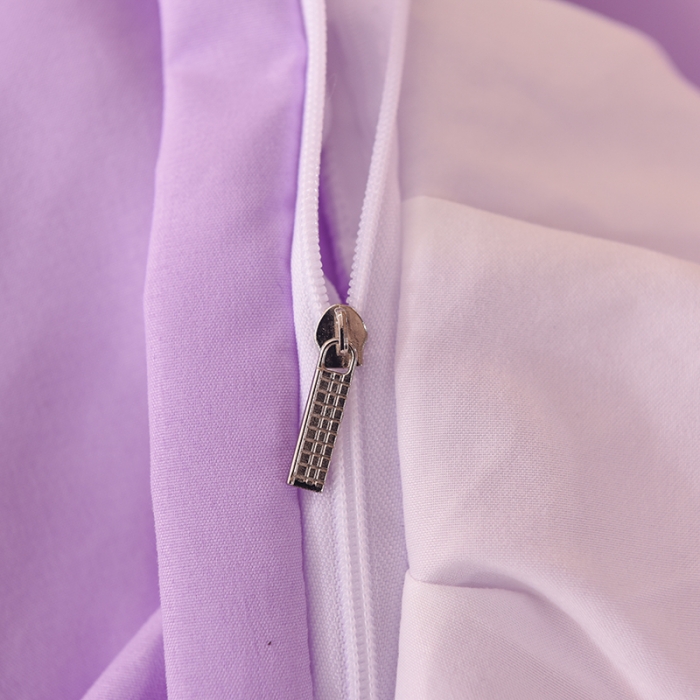 91家纺网 家纺一手货源 找家纺 欧冠 2022新款潮系列爱巢款床裙款刺绣四件套 浅紫