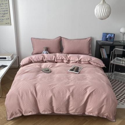 91家纺网 家纺一手货源 找家纺 (总)金丝鸟2023新款A类60支全棉水洗棉华夫格系列四件套