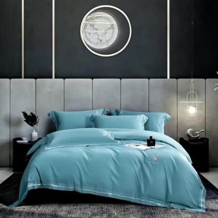 91家纺网 家纺一手货源 找家纺 （总）玖玖爱家纺2022新款100支天丝棉绣花四件套缇娜