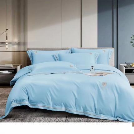 91家纺网 家纺一手货源 找家纺 （总）玖玖爱家纺2022新款100支天丝棉绣花四件套缇娜