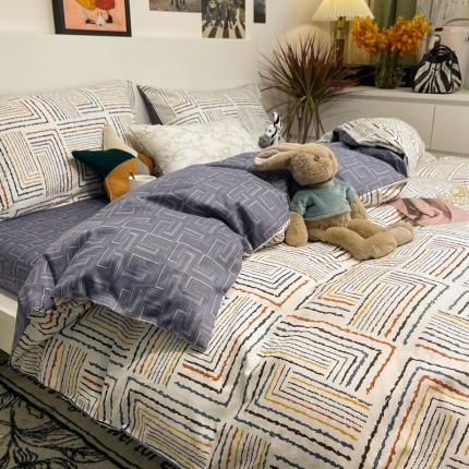 91家纺网 家纺一手货源 找家纺 （总）HL原创 2022春夏新款13070全棉40支四件套