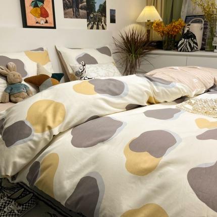 91家纺网 家纺一手货源 找家纺 HL原创 2022春夏新款13070全棉40支四件套 蛋黄派