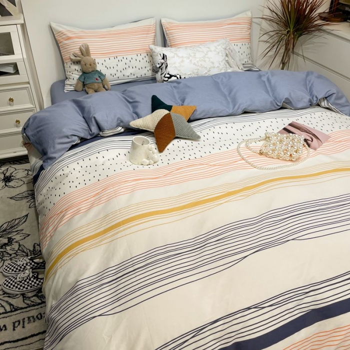 91家纺网 家纺一手货源 找家纺 HL原创 2022春夏新款13070全棉40支四件套 慢时光