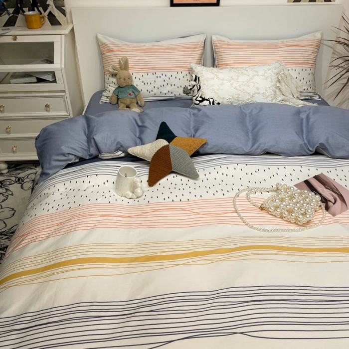 91家纺网 家纺一手货源 找家纺 HL原创 2022春夏新款13070全棉40支四件套 慢时光