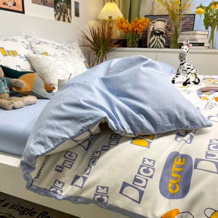 91家纺网 家纺一手货源 找家纺 HL原创 2022春夏新款13070全棉40支四件套 你好丫