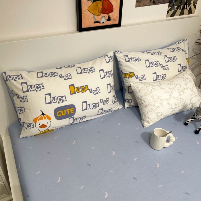 91家纺网 家纺一手货源 找家纺 HL原创 2022春夏新款13070全棉40支四件套 你好丫