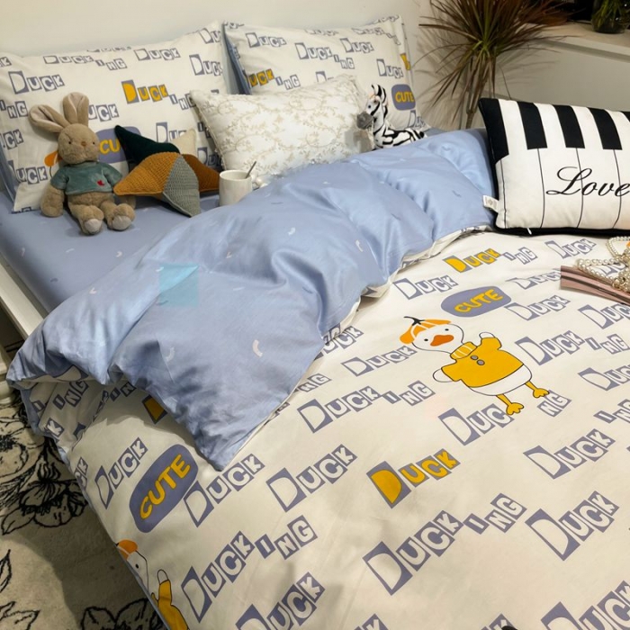 91家纺网 家纺一手货源 找家纺 HL原创 2022春夏新款13070全棉40支四件套 你好丫