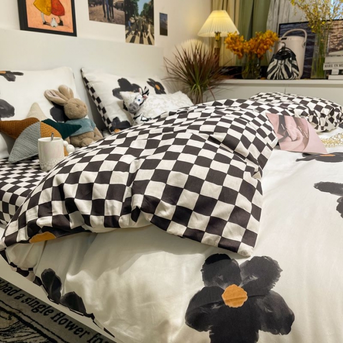 91家纺网 家纺一手货源 找家纺 HL原创 2022春夏新款13070全棉40支四件套 晚霞