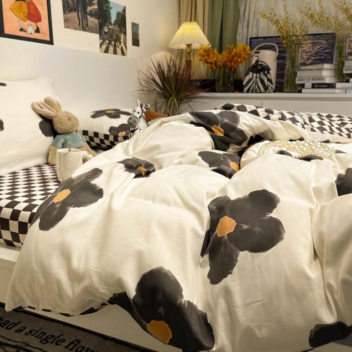 91家纺网 家纺一手货源 找家纺 HL原创 2022春夏新款13070全棉40支四件套 晚霞