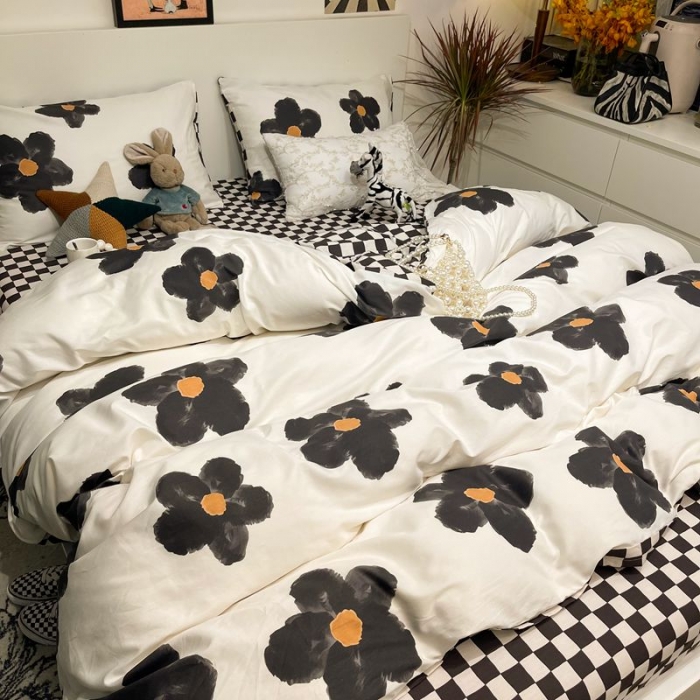 91家纺网 家纺一手货源 找家纺 HL原创 2022春夏新款13070全棉40支四件套 晚霞