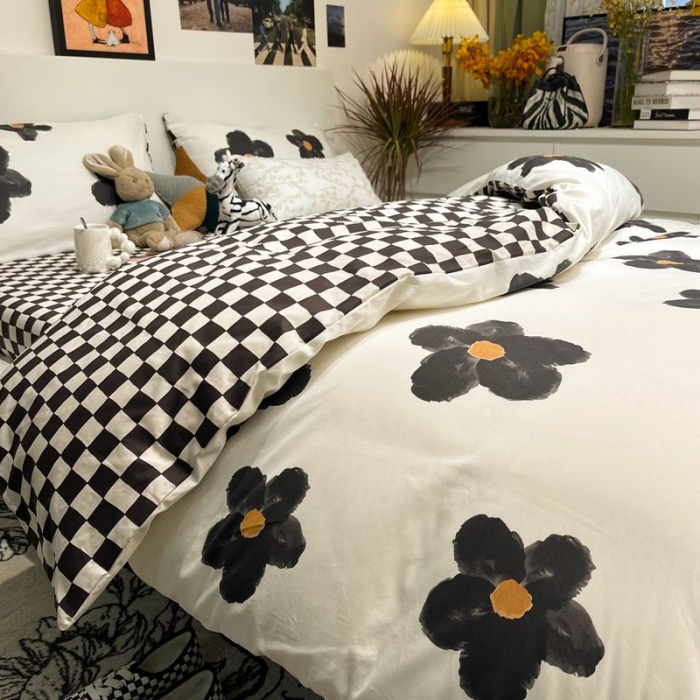 91家纺网 家纺一手货源 找家纺 HL原创 2022春夏新款13070全棉40支四件套 晚霞