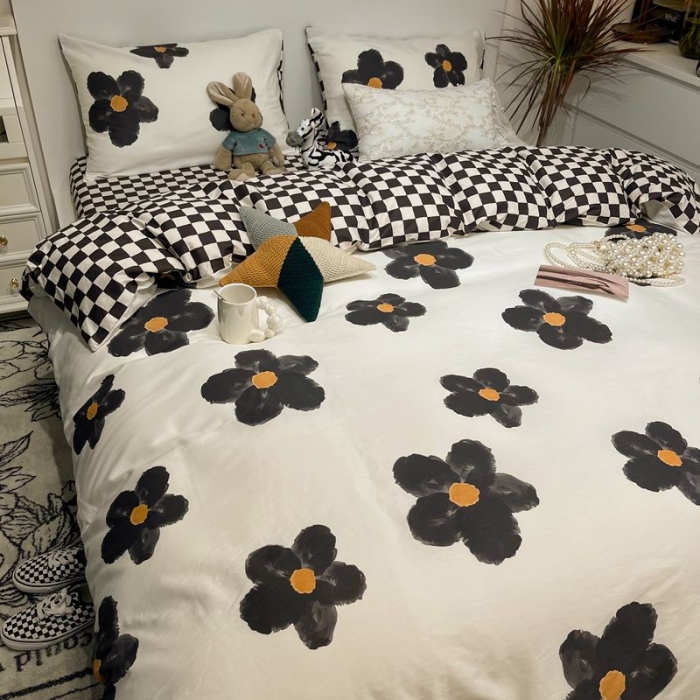 91家纺网 家纺一手货源 找家纺 HL原创 2022春夏新款13070全棉40支四件套 晚霞