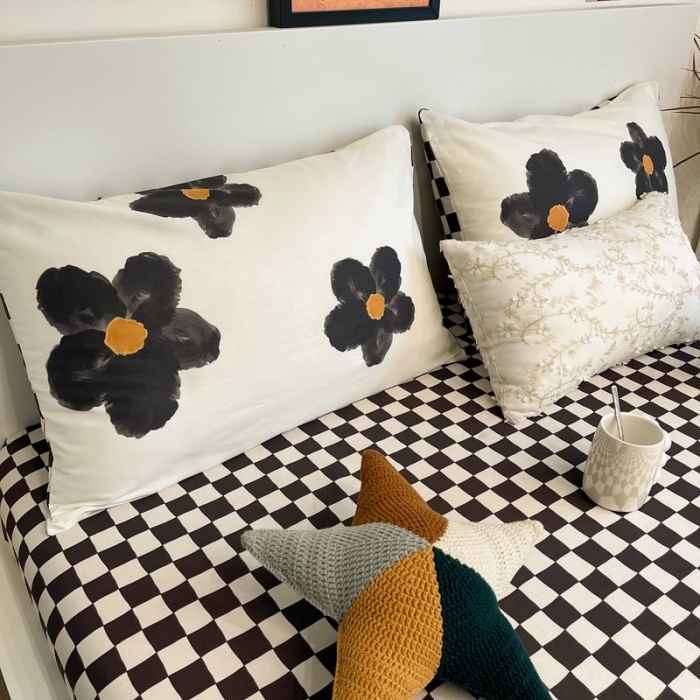 91家纺网 家纺一手货源 找家纺 HL原创 2022春夏新款13070全棉40支四件套 晚霞