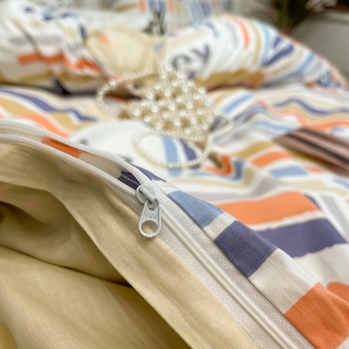 91家纺网 家纺一手货源 找家纺 HL原创 2022春夏新款13070全棉40支四件套五彩斑斓