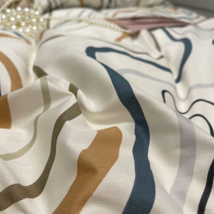 91家纺网 家纺一手货源 找家纺 HL原创 2022春夏新款13070全棉40支四件套舞动生活