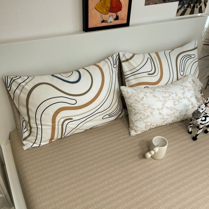 91家纺网 家纺一手货源 找家纺 HL原创 2022春夏新款13070全棉40支四件套舞动生活