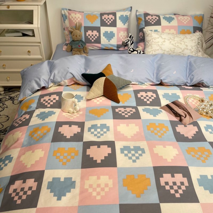 91家纺网 家纺一手货源 找家纺 HL原创 2022春夏新款13070全棉40支四件套遐想空间