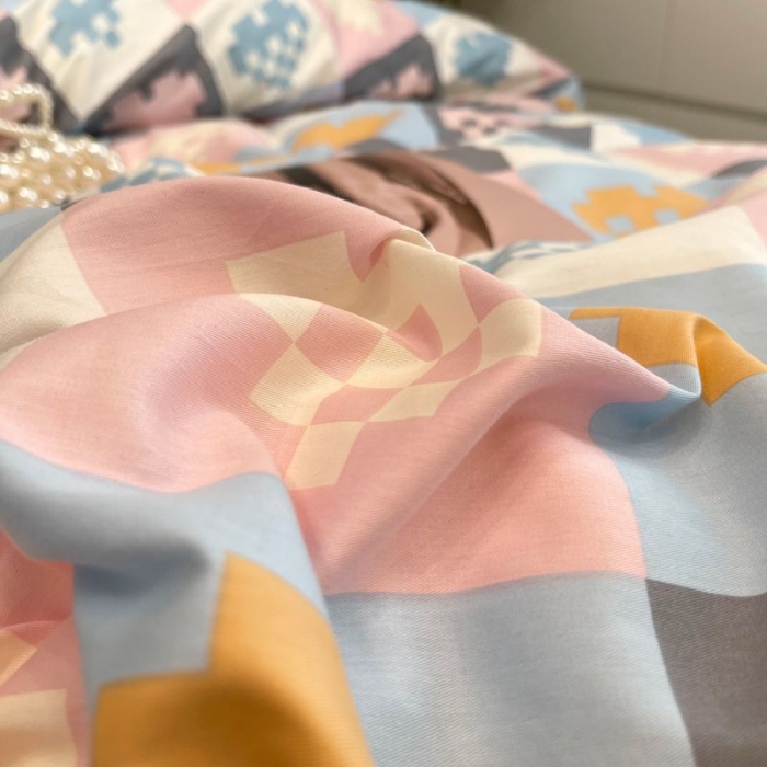 91家纺网 家纺一手货源 找家纺 HL原创 2022春夏新款13070全棉40支四件套遐想空间