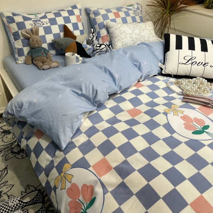 91家纺网 家纺一手货源 找家纺 HL原创 2022春夏新款13070全棉40支四件套 相遇