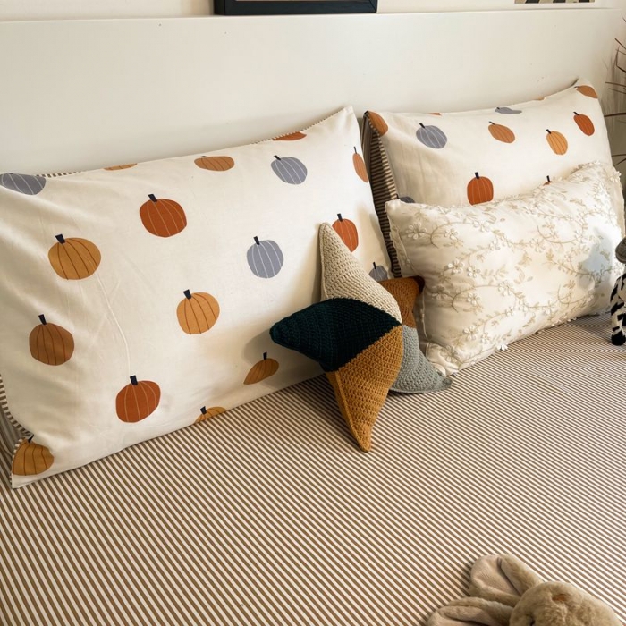 91家纺网 家纺一手货源 找家纺 HL原创 2022春夏新款13070全棉40支四件套 小南瓜