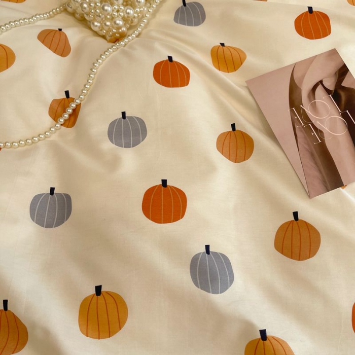 91家纺网 家纺一手货源 找家纺 HL原创 2022春夏新款13070全棉40支四件套 小南瓜