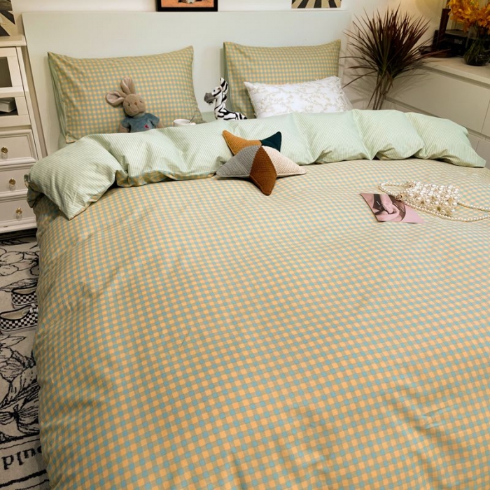 91家纺网 家纺一手货源 找家纺 HL原创 2022春夏新款13070全棉40支四件套 小文艺