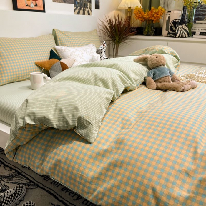 91家纺网 家纺一手货源 找家纺 HL原创 2022春夏新款13070全棉40支四件套 小文艺