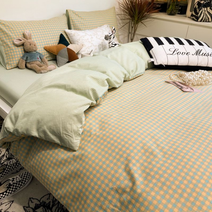 91家纺网 家纺一手货源 找家纺 HL原创 2022春夏新款13070全棉40支四件套 小文艺