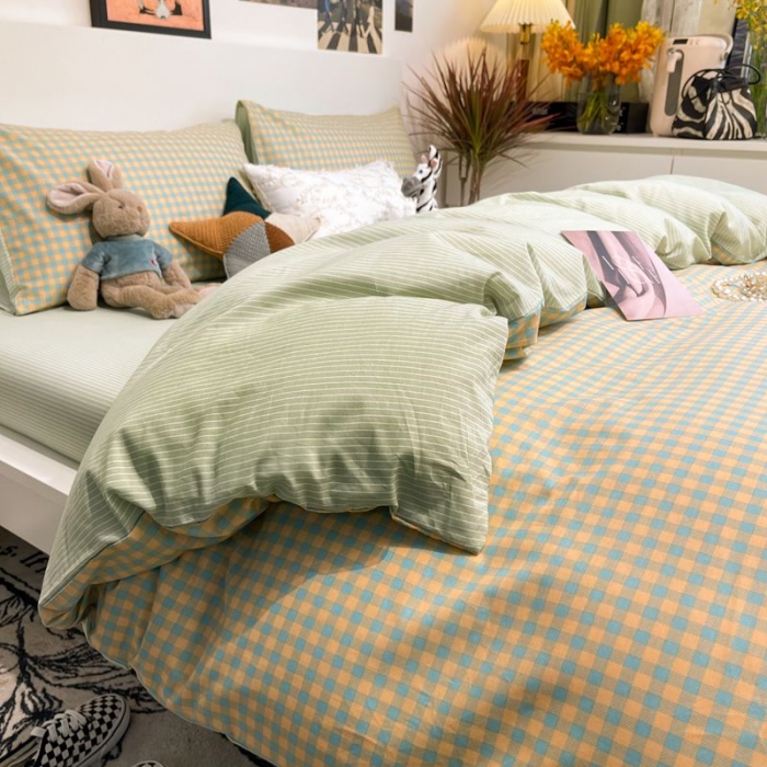 91家纺网 家纺一手货源 找家纺 HL原创 2022春夏新款13070全棉40支四件套 小文艺