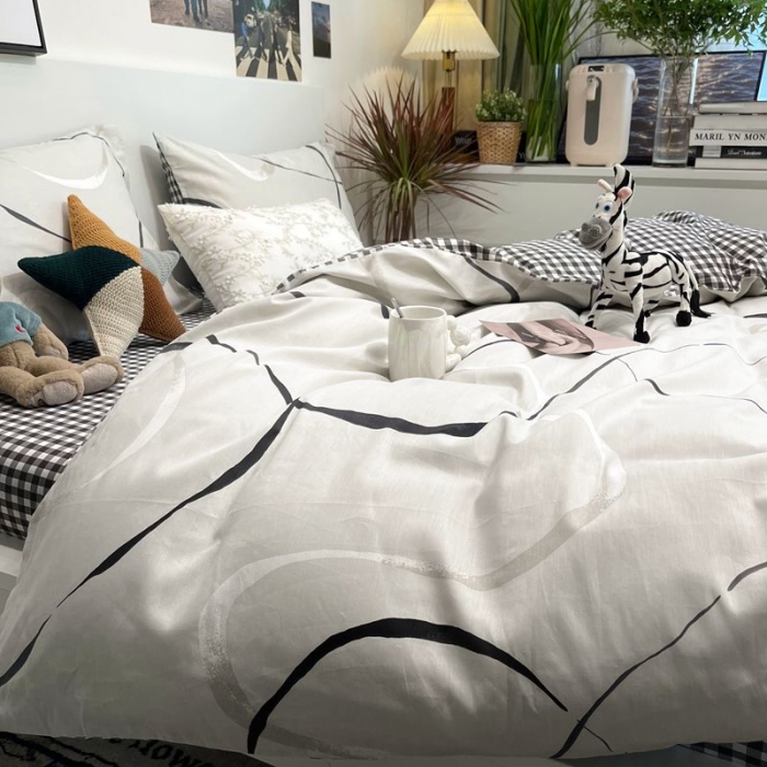 91家纺网 家纺一手货源 找家纺 HL原创 2022春夏新款13070全棉40支四件套 自由