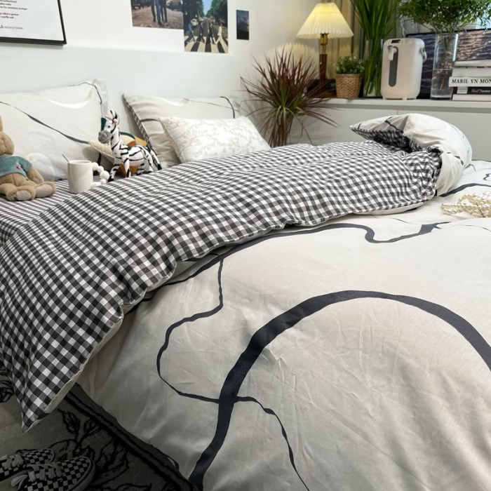 91家纺网 家纺一手货源 找家纺 HL原创 2022春夏新款13070全棉40支四件套 自由