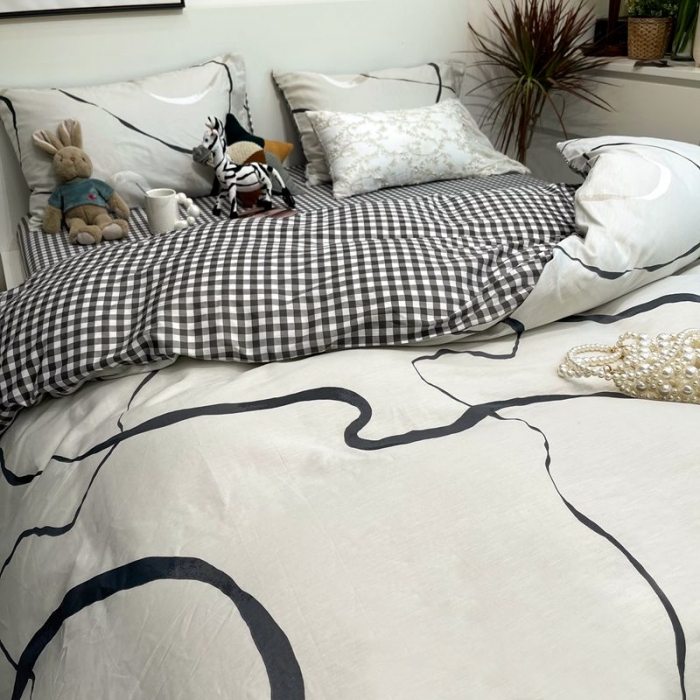 91家纺网 家纺一手货源 找家纺 HL原创 2022春夏新款13070全棉40支四件套 自由